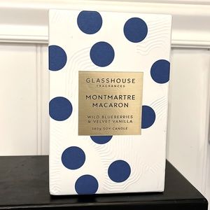 GLASSHOUSE Soy Candle “ MONTMARTRE MACARON “ Berry Scented 13.4 oz BNWB